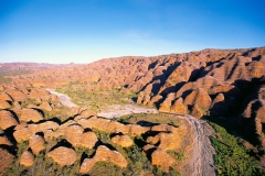 Aerial view of the Bungle Bungle Range, located in Purnululu National Park